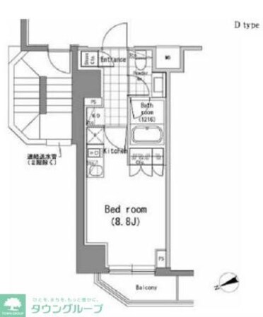 パークハビオ新橋の物件間取画像